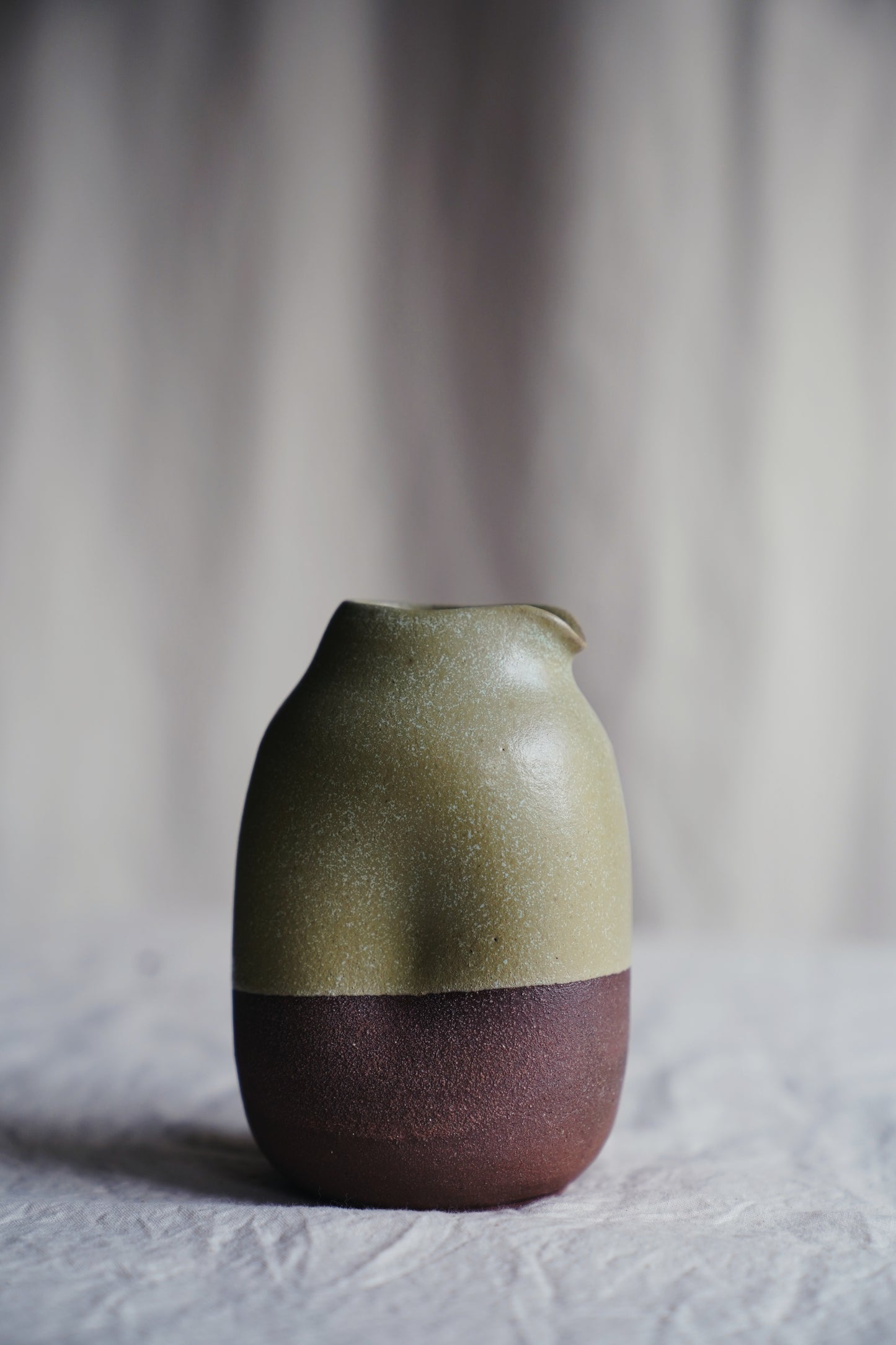 two-tone ceramic creamer